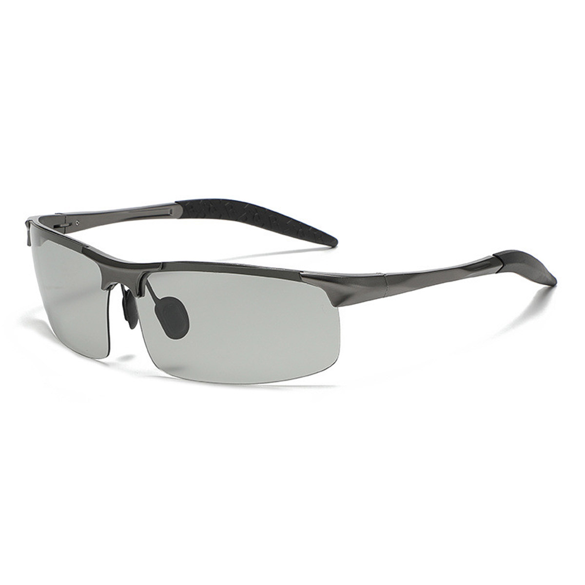 Ochelari de soare metalici pentru ciclism cu jumătate de cadru din aluminiu-magneziu Ochelari de soare metalici pentru ciclism cu jumătate de cadru din aluminiu-magneziu