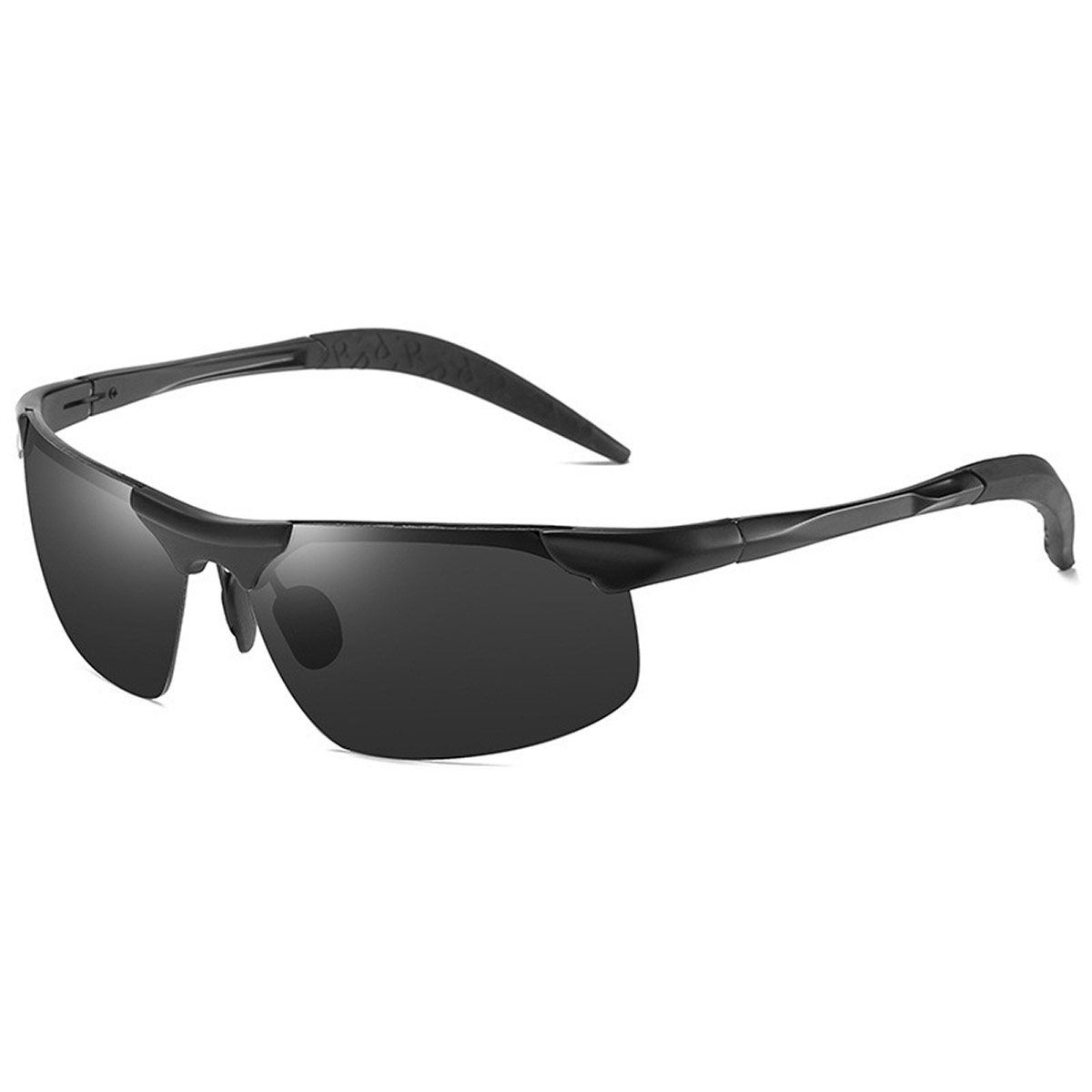 Ochelari de soare metalici pentru ciclism cu jumătate de cadru din aluminiu-magneziu Ochelari de soare metalici pentru ciclism cu jumătate de cadru din aluminiu-magneziu