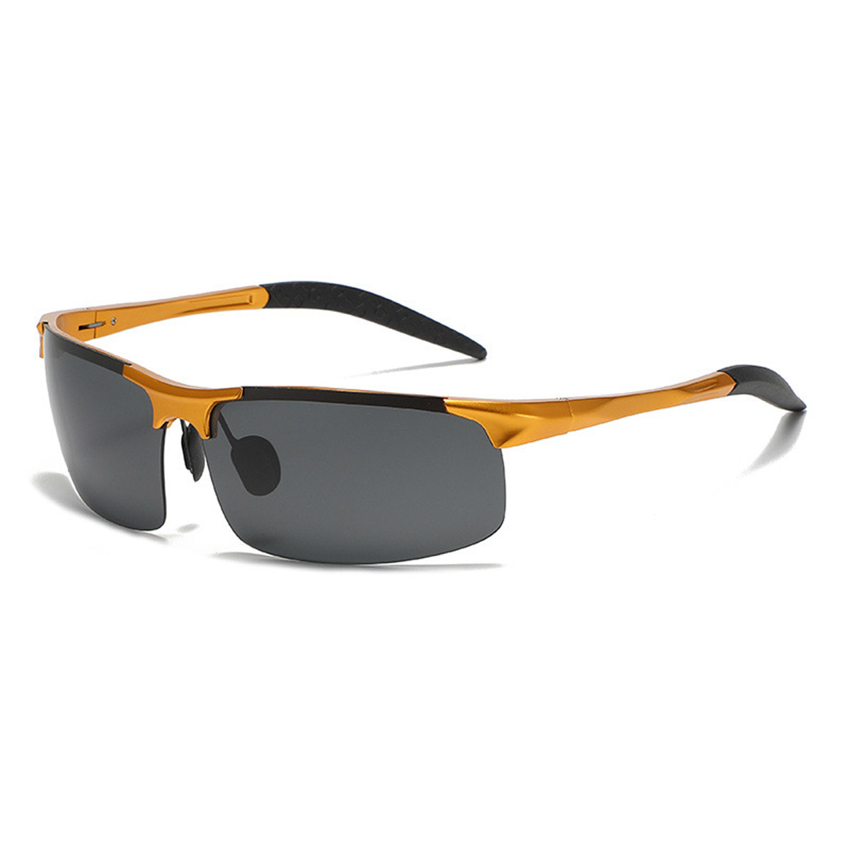 Ochelari de soare metalici pentru ciclism cu jumătate de cadru din aluminiu-magneziu