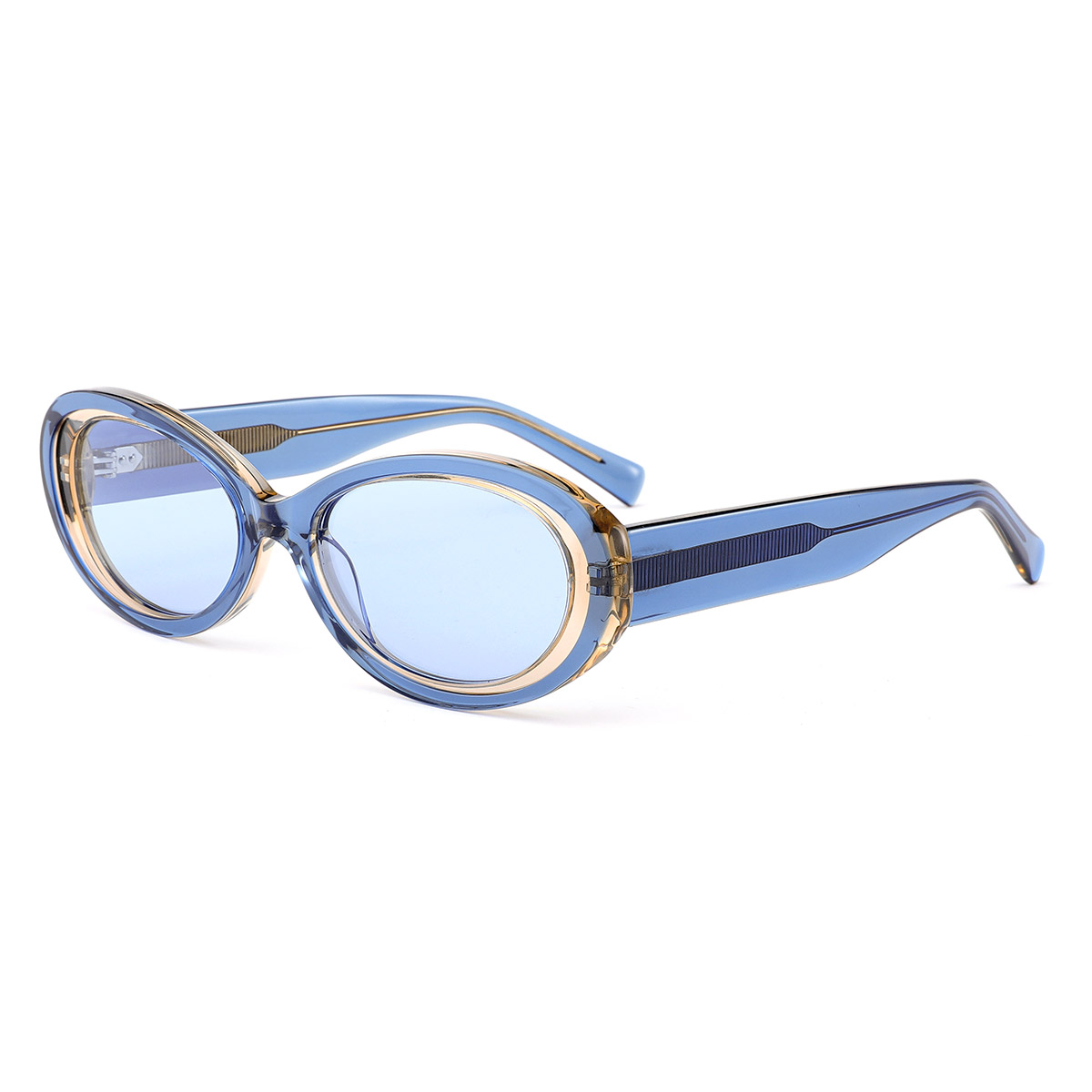 Ochelari de soare anti-cădere și rezistenți la impact colorați cu gradient de acetat