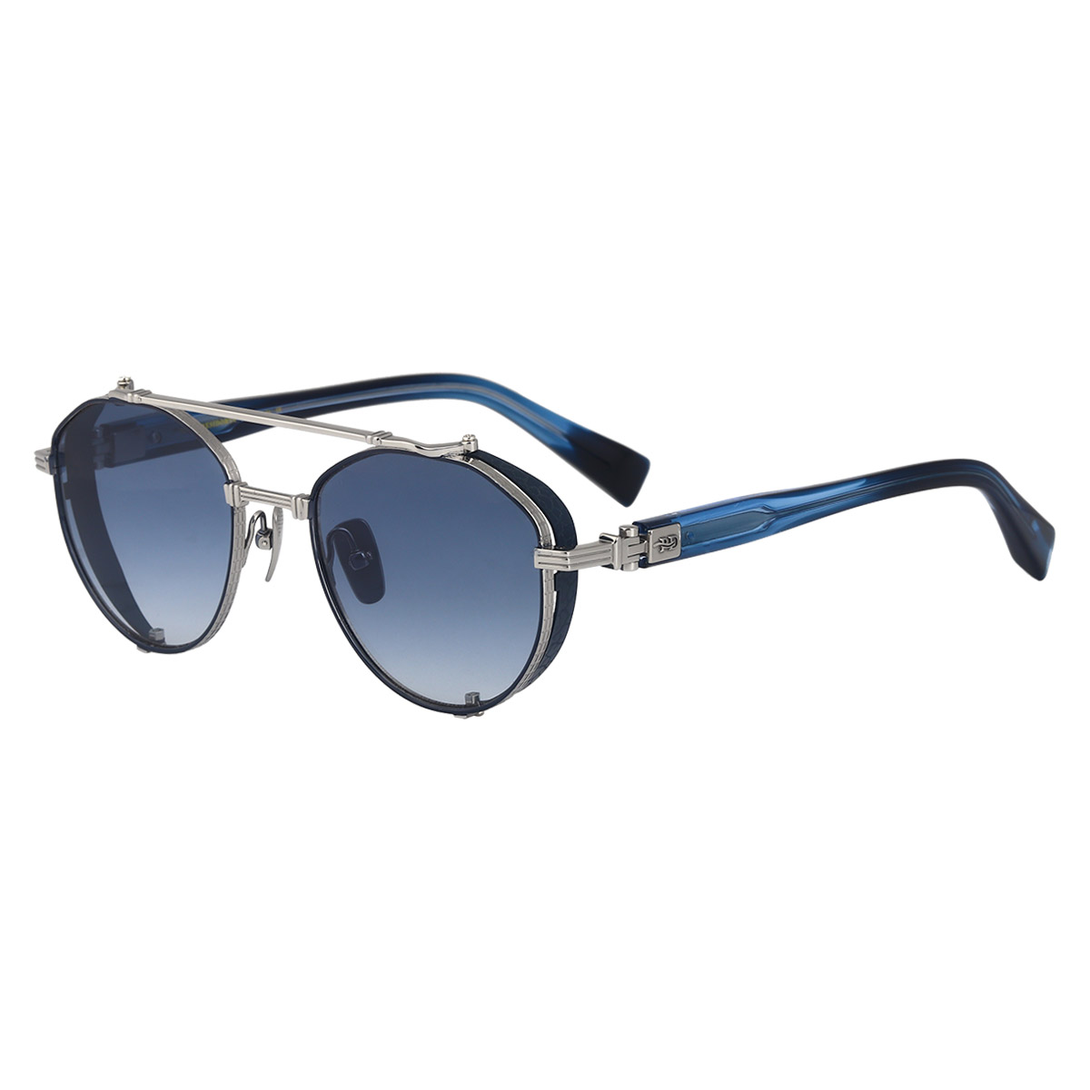Ochelari de soare din titan pur cu cadru oval retro, rezistenti la impact Ochelari de soare din titan pur cu cadru oval retro, rezistenti la impact