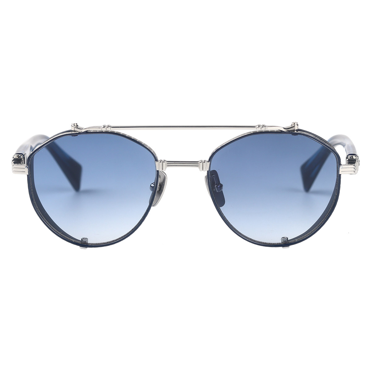 Ochelari de soare din titan pur cu cadru oval retro, rezistenti la impact Ochelari de soare din titan pur cu cadru oval retro, rezistenti la impact