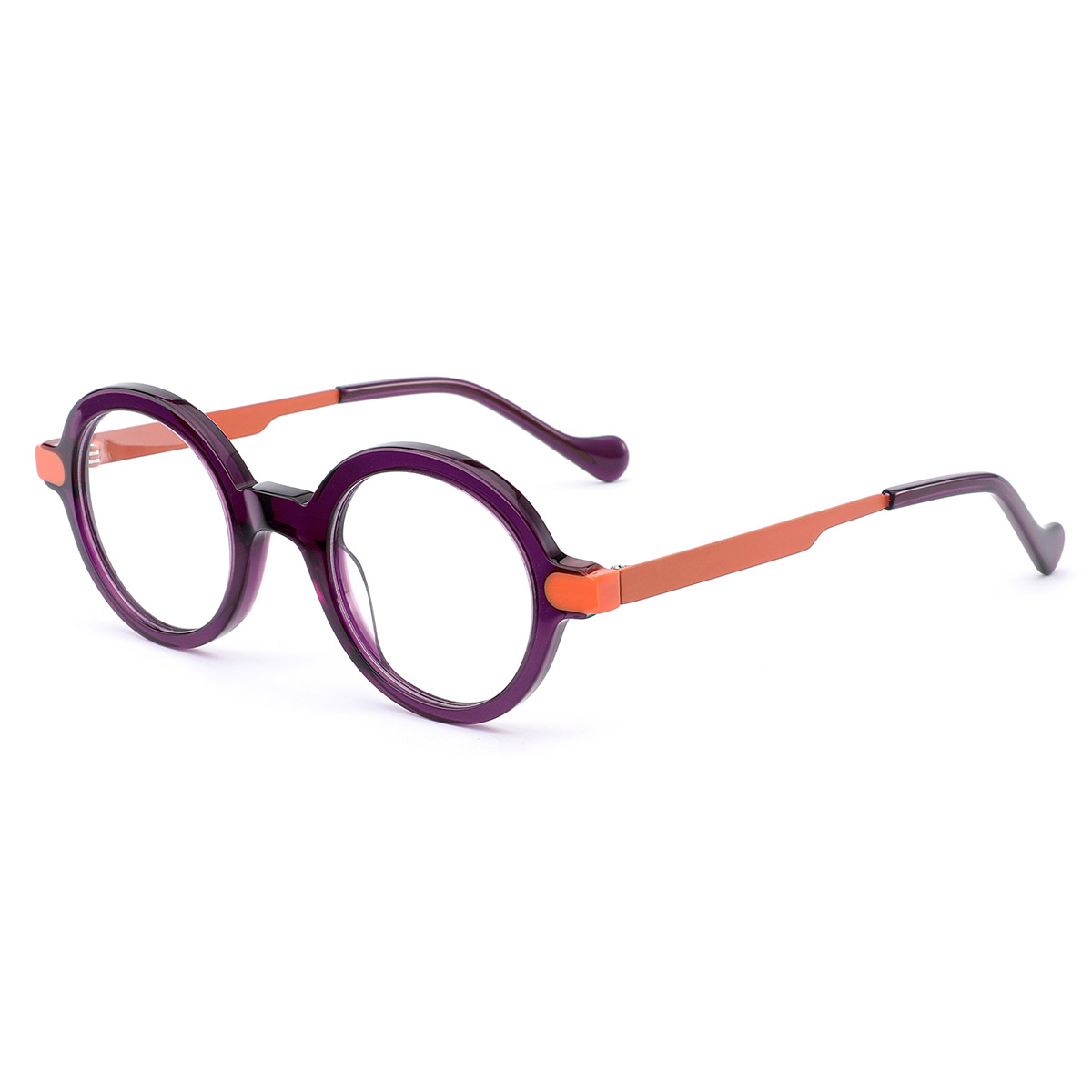 Ochelari optici din acetat Retro Artistic Round Frame Ochelari optici din acetat Retro Artistic Round Frame