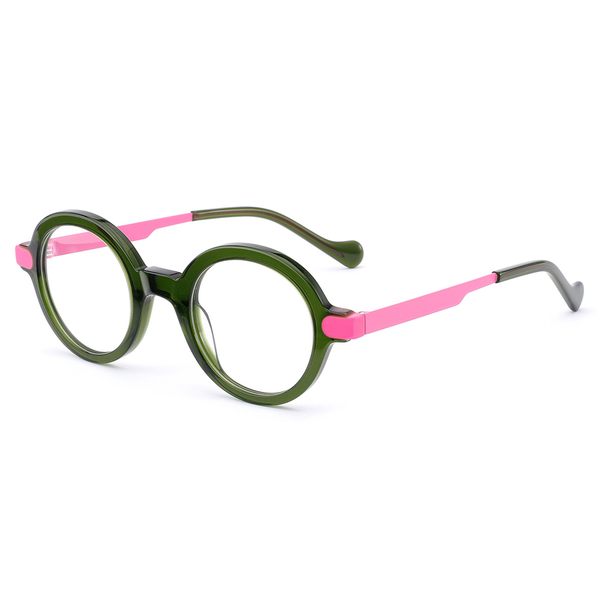 Ochelari optici din acetat Retro Artistic Round Frame Ochelari optici din acetat Retro Artistic Round Frame