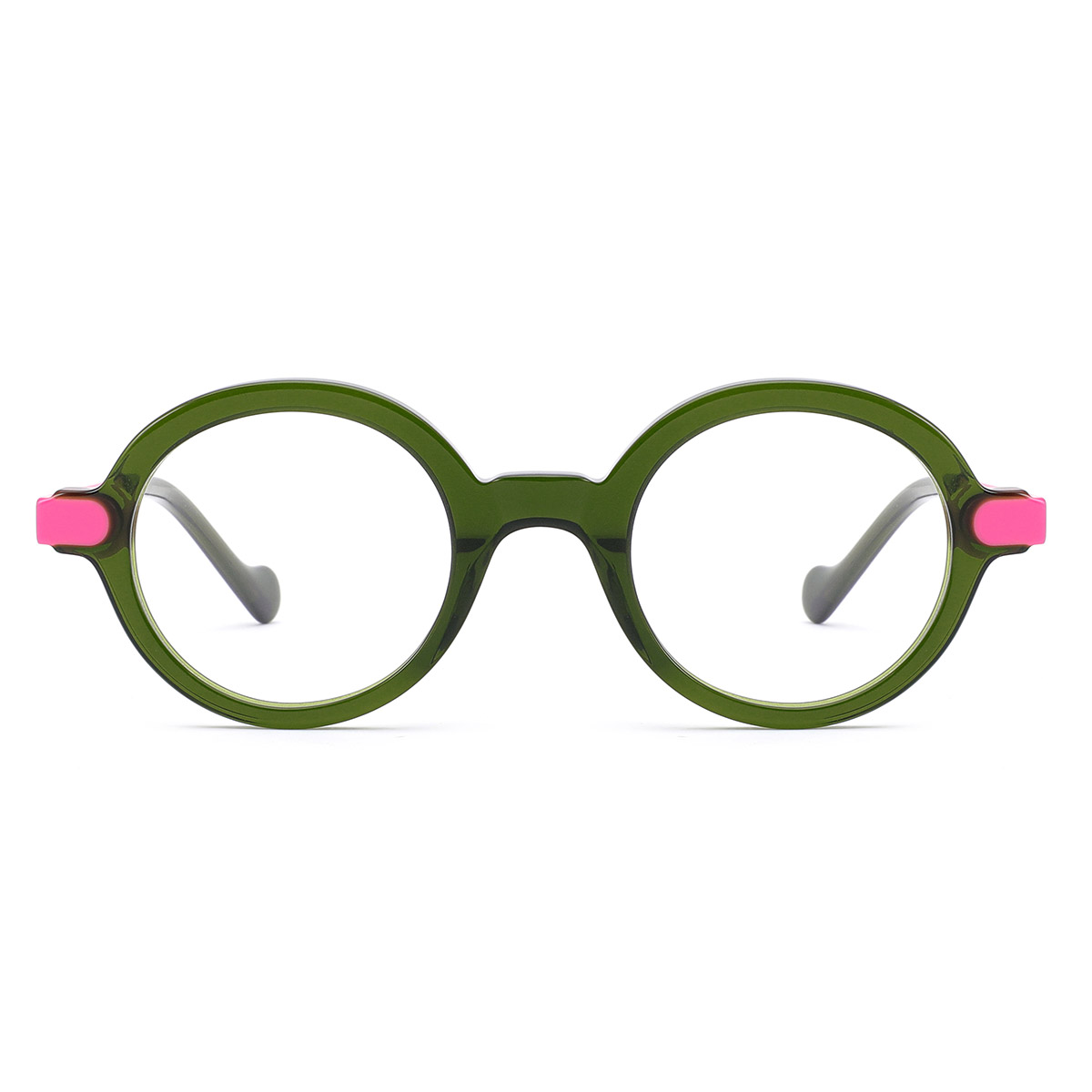 Ochelari optici din acetat Retro Artistic Round Frame Ochelari optici din acetat Retro Artistic Round Frame
