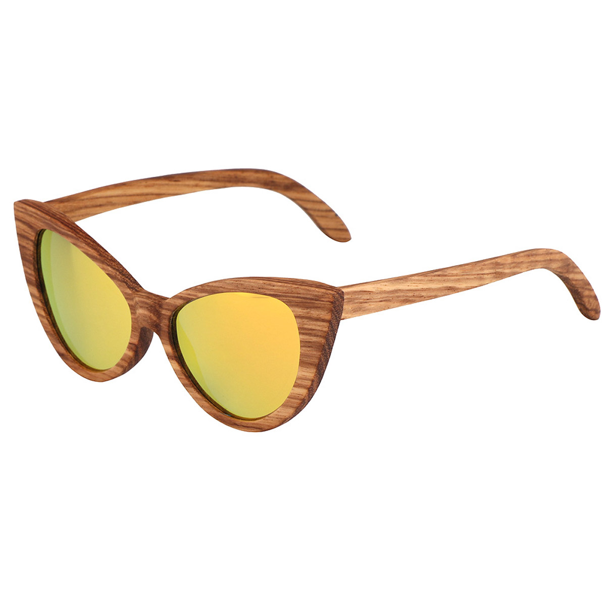 Ochelari de soare eleganti din lemn cu rama ochi de pisica Ochelari de soare eleganti din lemn cu rama ochi de pisica