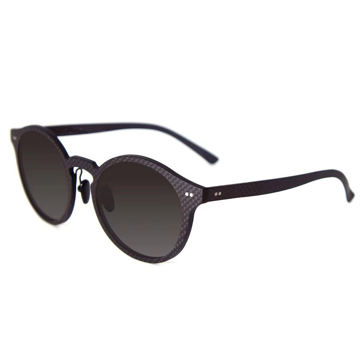 Ochelari de soare retro cu cadru rotund UV400 din fibră de carbon Ochelari de soare retro cu cadru rotund UV400 din fibră de carbon