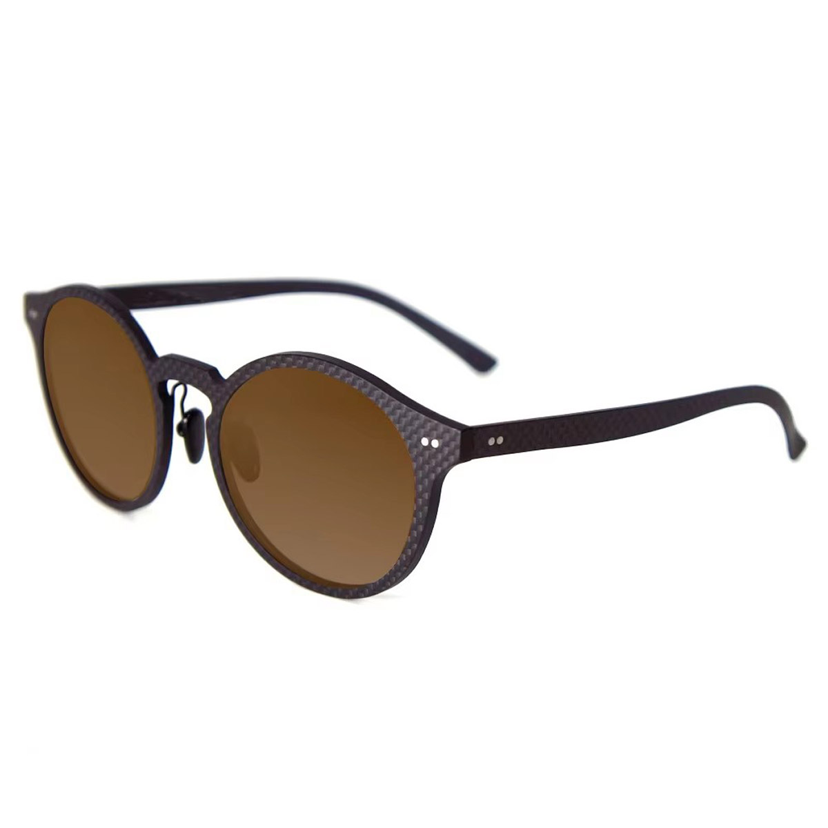 Ochelari de soare retro cu cadru rotund UV400 din fibră de carbon Ochelari de soare retro cu cadru rotund UV400 din fibră de carbon