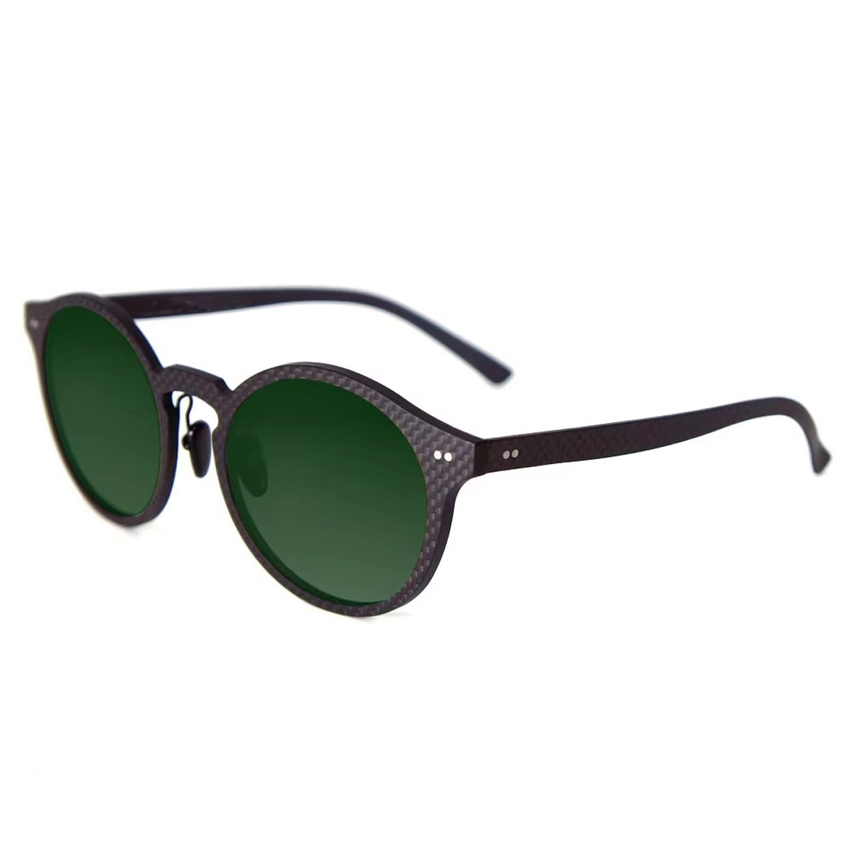 Ochelari de soare retro cu cadru rotund UV400 din fibră de carbon Ochelari de soare retro cu cadru rotund UV400 din fibră de carbon