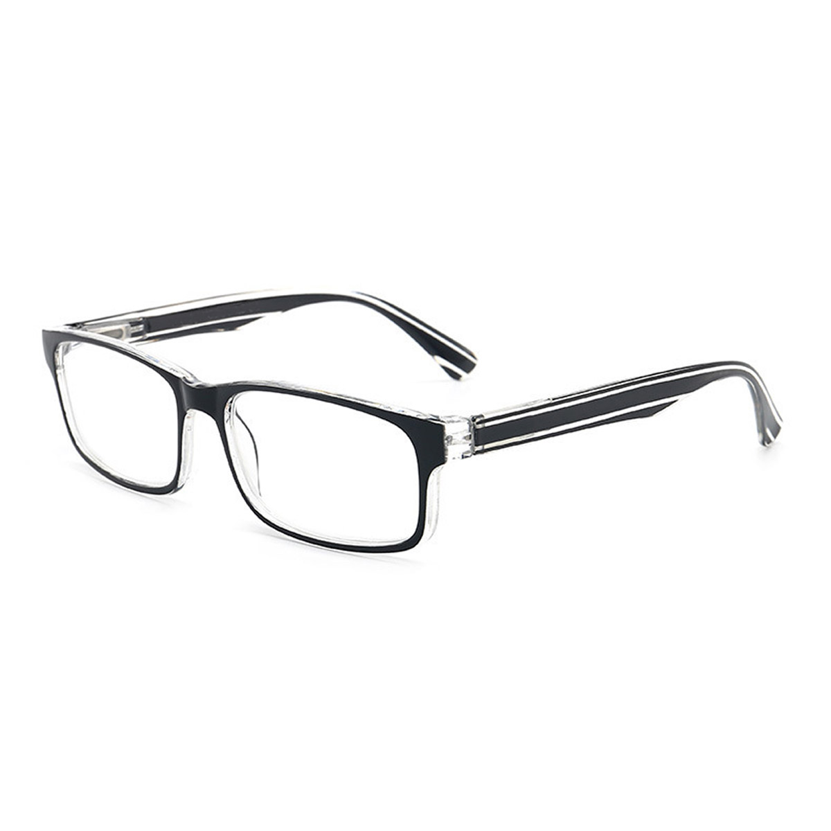 Ochelari de lectură cu balamale elastice pătrate ultra-ușoare TR90 pentru bărbați Ochelari de lectură cu balamale elastice pătrate ultra-ușoare TR90 pentru bărbați