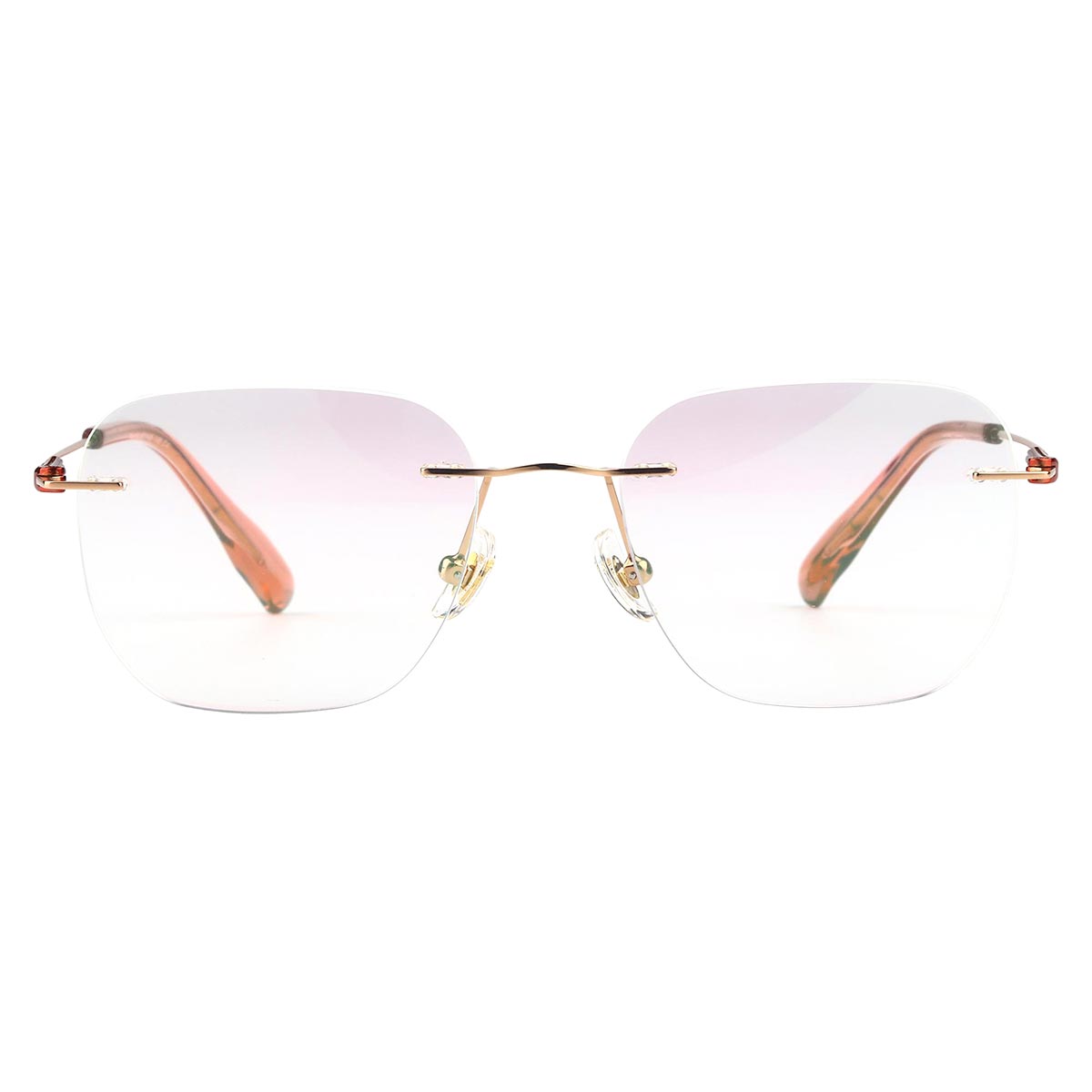 Ochelari de lectură ultra-ușori, din metal, fără rame, cu balama elastică Ochelari de lectură ultra-ușori, din metal, fără rame, cu balama elastică